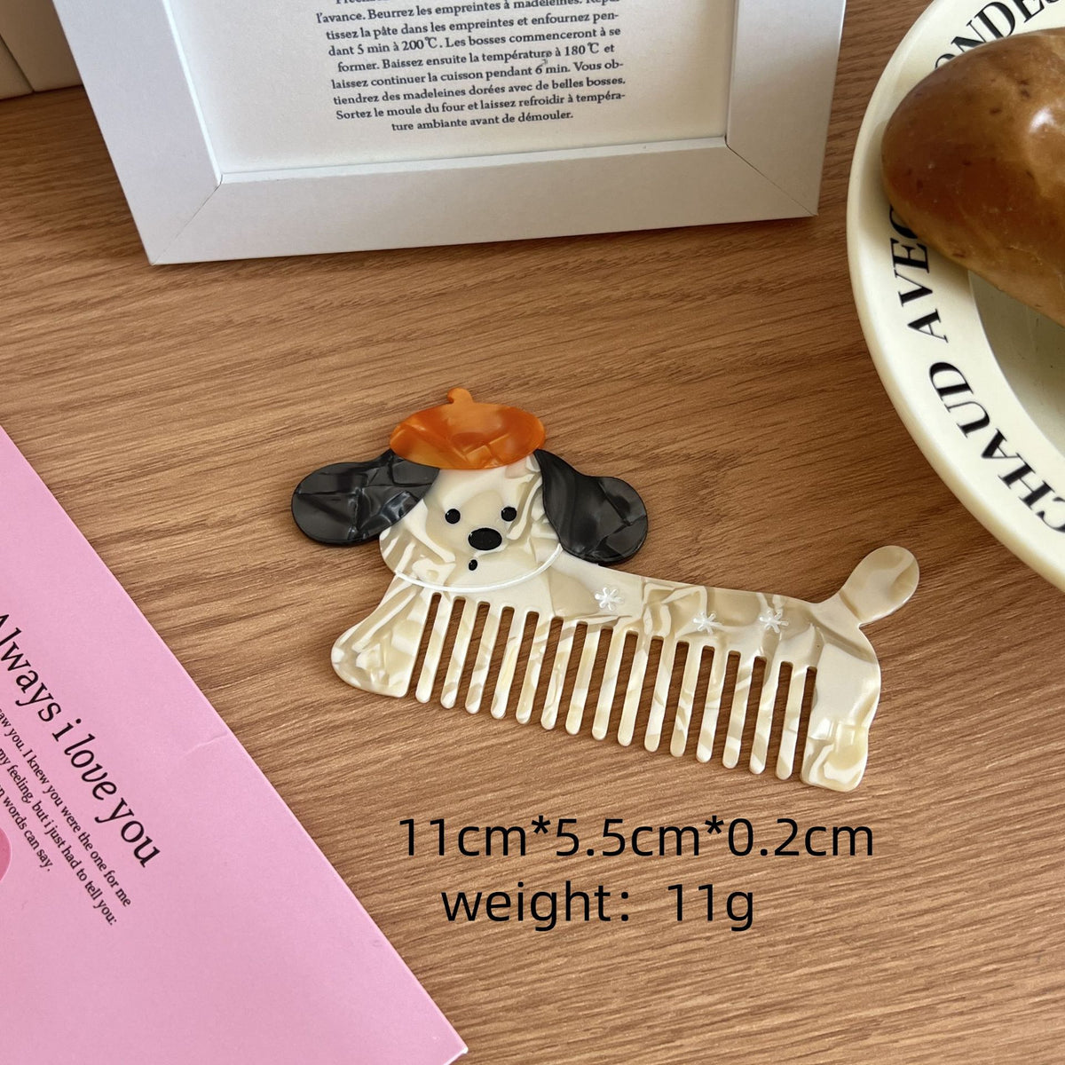 Tulip Flower Comb Premium Animal Vegetable Acetic Acid Makeup Fun Comb Portable Hair Comb