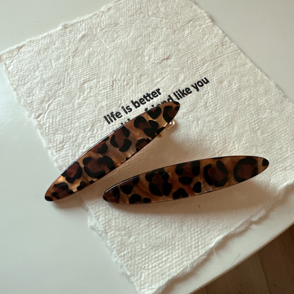 Leopard-print Hair Clip