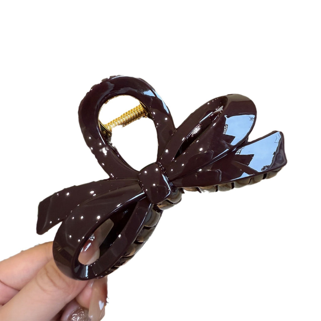 thickened irregular round bow hair claw