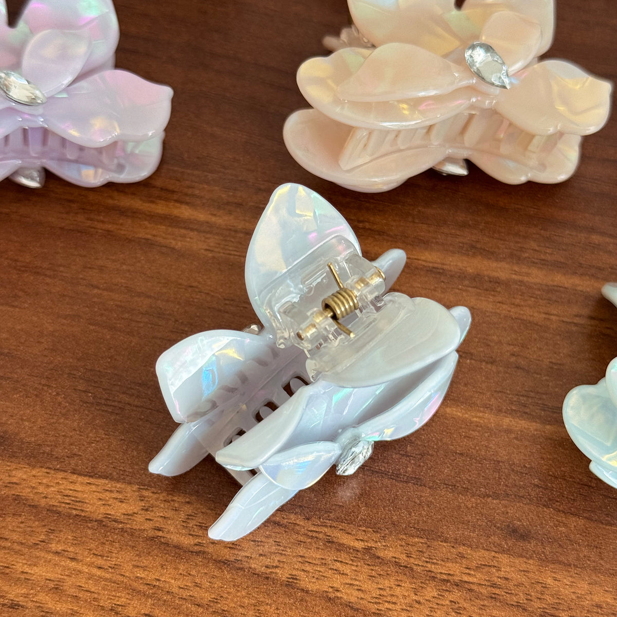 Korean premium sense grab clip imitation acetic acid hairpin shark clip children's exquisite cute butterfly premium hair accessories hairpin