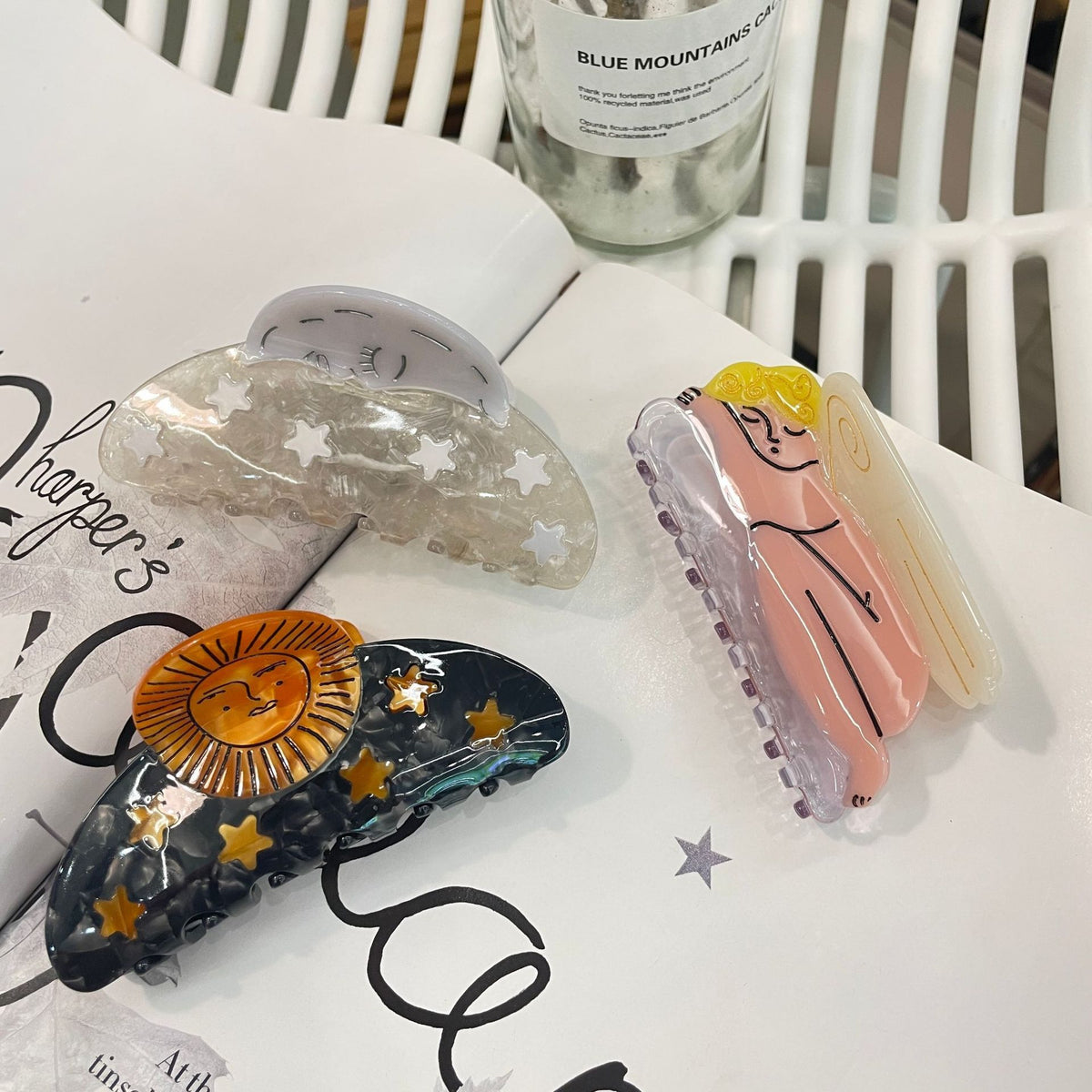 Sun Moon Angel Premium Textured Hair Claw