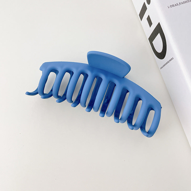 autumn and winter new hair claw resin material solid color clip back head plate hairpin dating