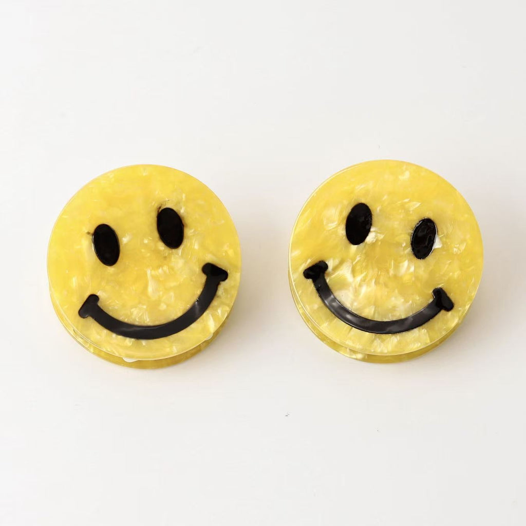 smiley face hair claw