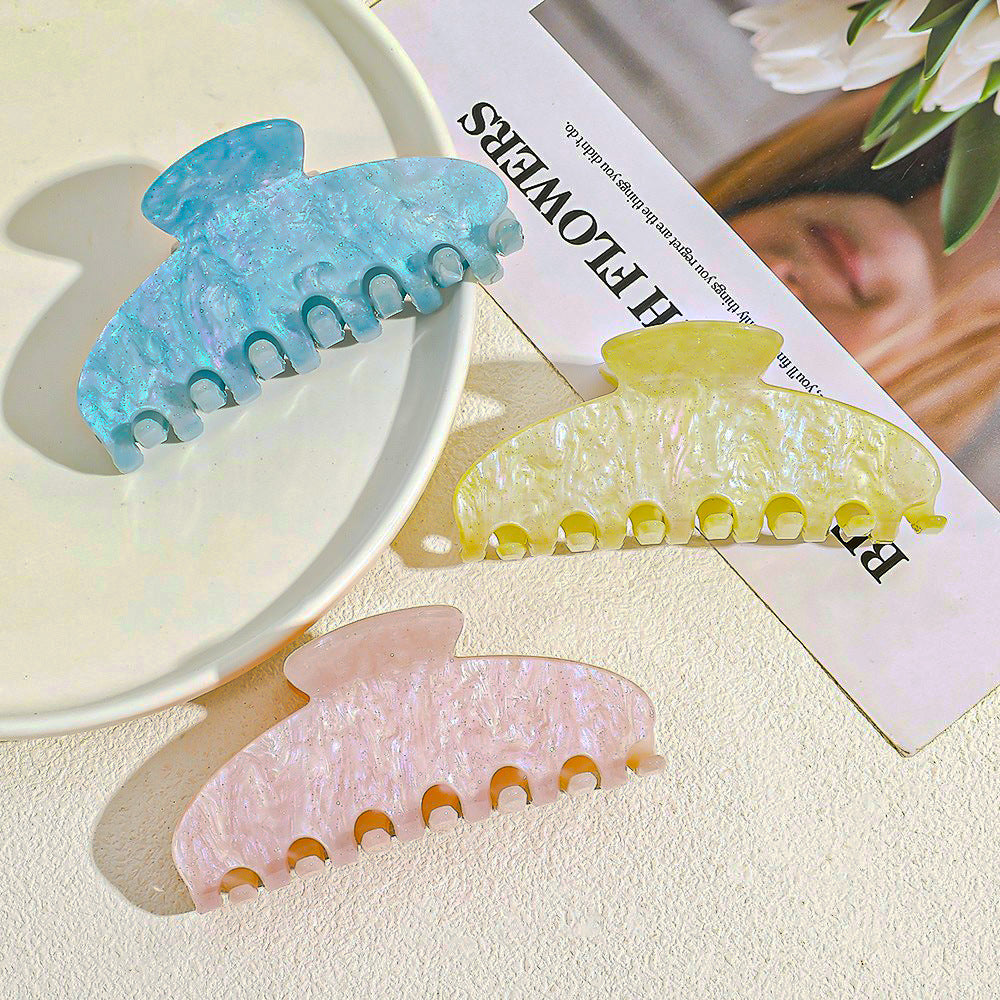 girl sweet pink fresh simple hair claw