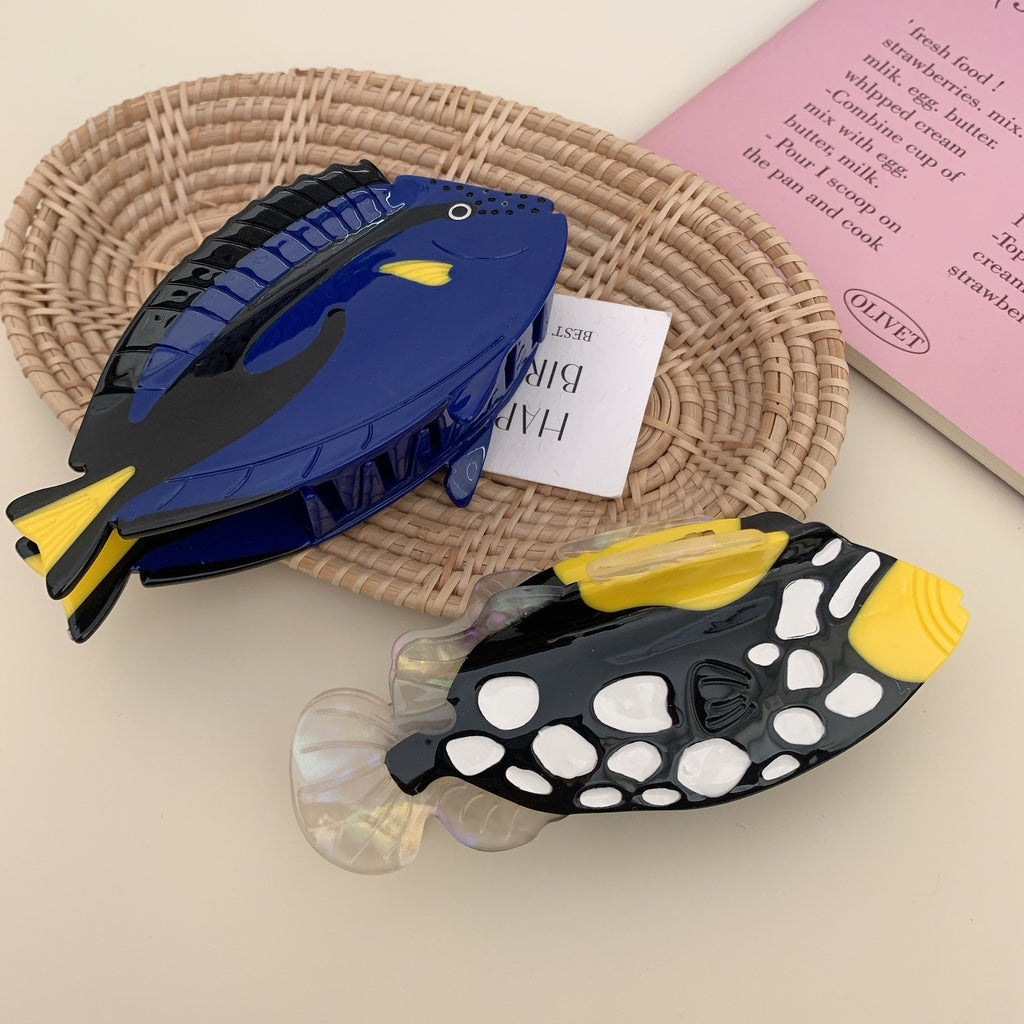 Ocean Dolly blue hanging fish Hair Claw